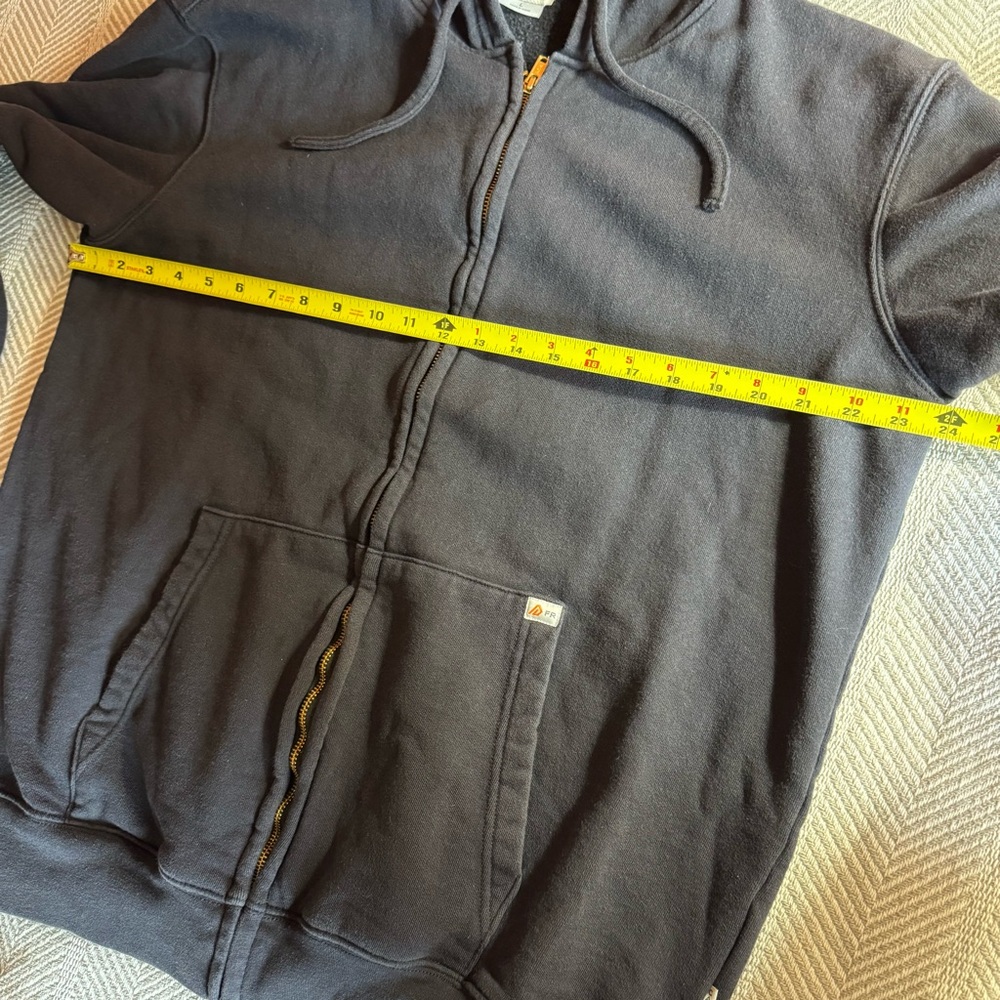 Men's Rasco Fire Resistant Full Zip Hoodie, Navy, Size L - Picture 8 of 9